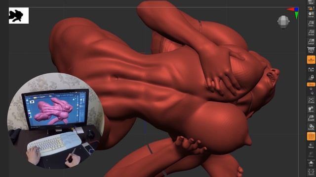 Этап 1- Скульптинг+ ретоп. созданию скульптуры. От Идеи к Готовой фигуре. Видео 2021 года. смотреть онлайн