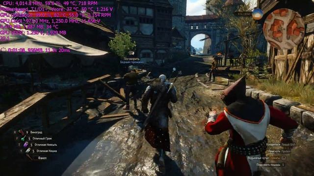 The Witcher 3 FX8300@4.0GHz + R9 280 ULTRA смотреть онлайн