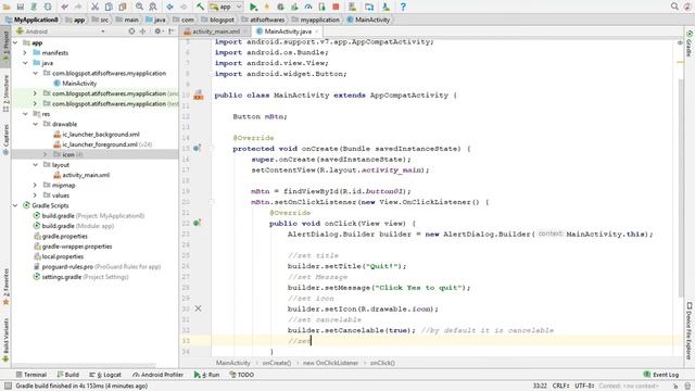 Alert Dialog - Android Studio Tutorial смотреть онлайн