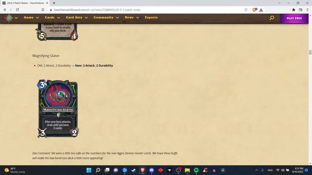 Hearthstone Balance Updates (8/16/22) смотреть онлайн
