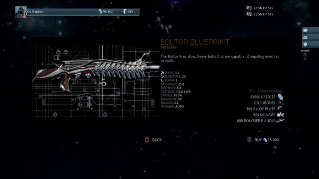 warframe boltor blueprint ps4 смотреть онлайн