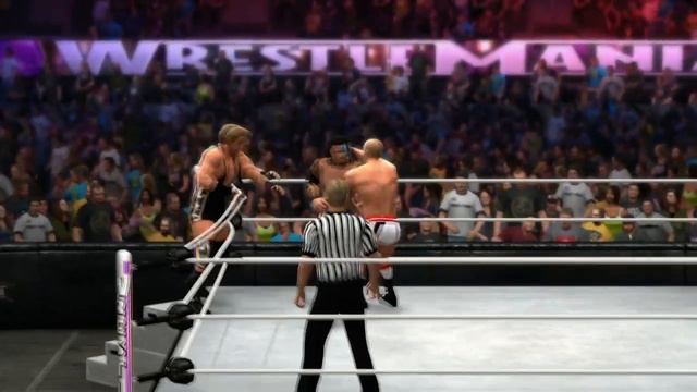 WWE WrestleMania 30 Kick-Off Show - Fatal four-way tag team match (WWE 2K14) смотреть онлайн