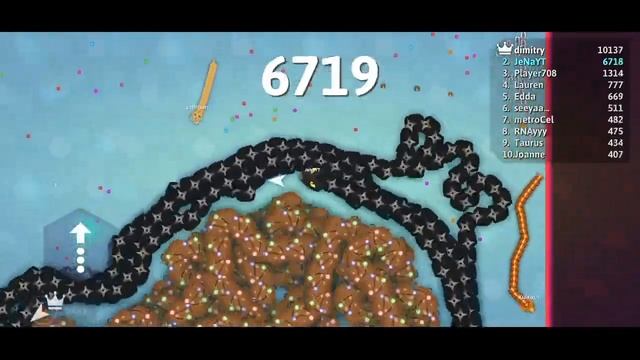 Snake. Io - SHADOW SNEAKER! RECORD TROUNDED THE BIG KING SCORE 14,000! EPIC SNAKE. IO GAMEPLAY