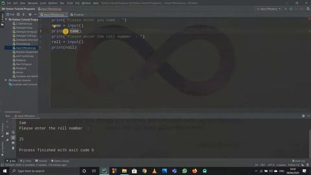 15-PYTHON TUTORIAL SERIES (CODE-DECODE) | INPUT OPERATION IN PYTHON | PROCESSING THE INPUT смотреть онлайн