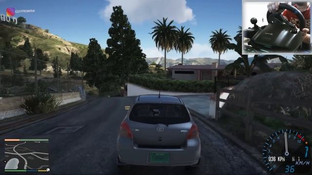 GTA V Real Life Mods - TOYOTA VITZ 2010 Franklin's New Car | Logitech G29 Steering | GTA 5 Pakistan смотреть онлайн