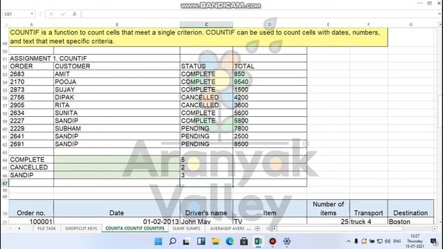 Counta, Countif & Countifs Function (Advance Excel) смотреть онлайн