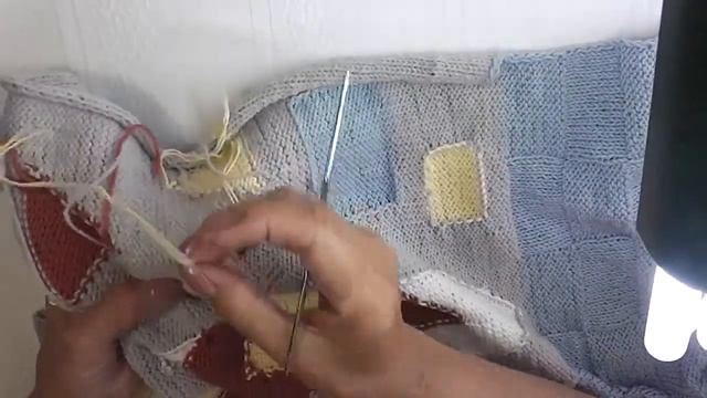 ЧЕХОЛ НА ПОДУШКУ в ТЕХНИКЕ "ИНТАРСИЯ" СПИЦАМИ. ЭКСПРЕСС МК. смотреть онлайн