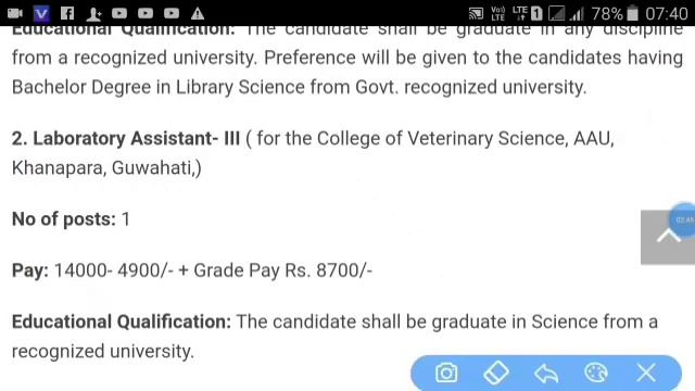 পদ খালি//Assam Agricultural University Recruitment 2019: Library Assistant/ Laboratory Assistant смотреть онлайн