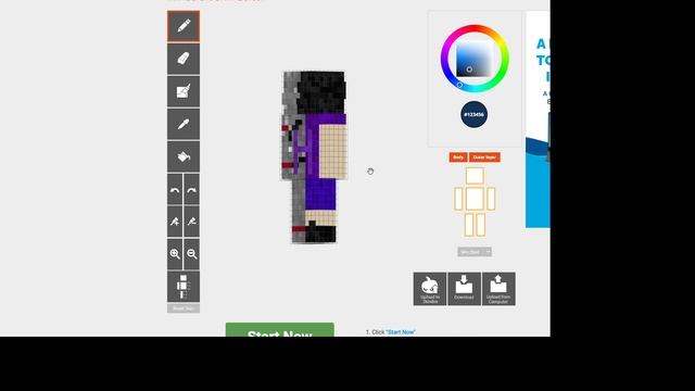 I turned my newest Minecraft skin in to a half cyborg half human смотреть онлайн
