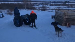 Самодельный снегоход на пневматиках