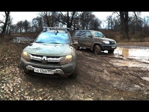 Тест-драйв Renault Duster против UAZ Patriot в грязи!