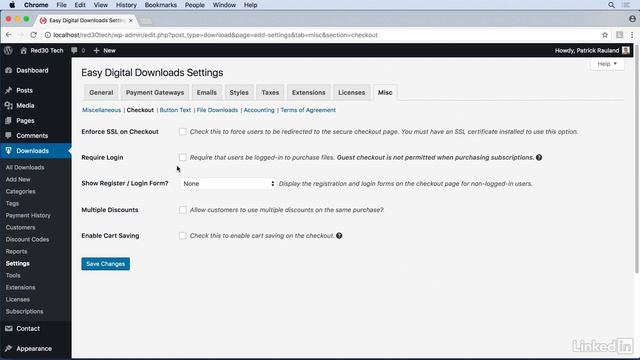 Course WordPress Ecommerce Easy Digital Downloads -09 EDD Settings: Video 26 General settings смотреть онлайн