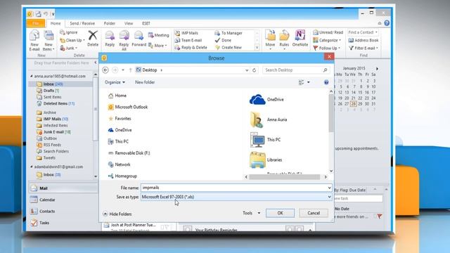 How to export emails from Microsoft® Outlook to Microsoft® Excel смотреть онлайн
