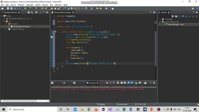 Java Program to Convert Binary to Decimal Number смотреть онлайн