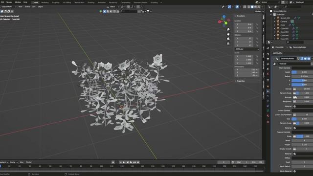 Procedural Flower Garden (Foolwadi) Generator | Geometry Nodes #blender смотреть онлайн