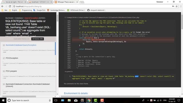 SQLSTATE[42S02]: Base table or view not found: 1146 смотреть онлайн