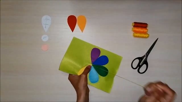 Изготовление странички развивающей книги из фетра для детей, «Цветик семицветик». Страница №6. (6+)