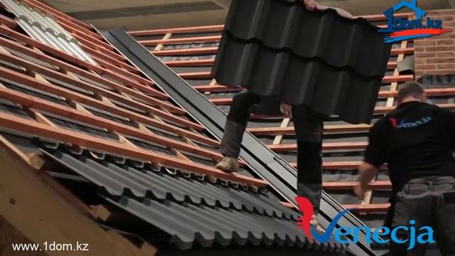 Монтаж модульной черепицы Venecja смотреть онлайн