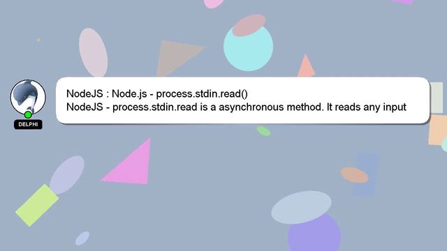 NodeJS : Node.js - process.stdin.read() смотреть онлайн