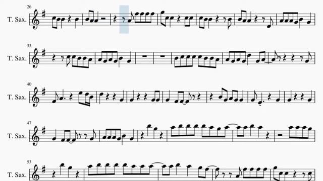 Tenor Sax Sheet Music: How to play When You're Gone by Shawn Mendes смотреть онлайн