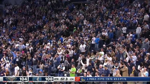 Anthony Edward's game winning block plus and 1 смотреть онлайн