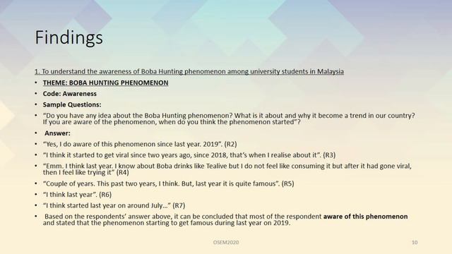 OSEM2020 INSTAGRAM ON BOBA HUNTING PHENOMENON AMONG UNIVERSITY STUDENTS IN MALAYSIA смотреть онлайн