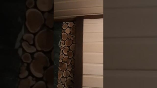 Печная зона в бане! Свет в бане! Дизайн бани! #Shorts смотреть онлайн