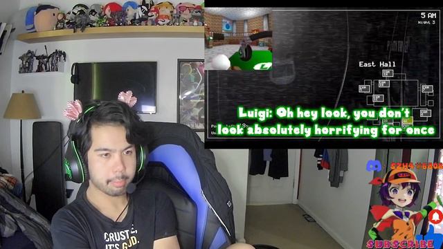 Luigi Plays FIVE NIGHTS AT FREDDYS Reaction! - LUIGI IN BACKROOMS!? смотреть онлайн
