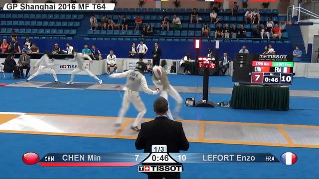 FE M F Individual Shanghai CHN GP 2016 T64 26 yellow LEFORT FRA vs CHEN CHN смотреть онлайн