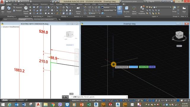 AutoCAD 2018 3D Pipe Routing Tutorial смотреть онлайн