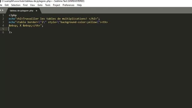 Tuto faire la table de pytagore en PHP site web смотреть онлайн
