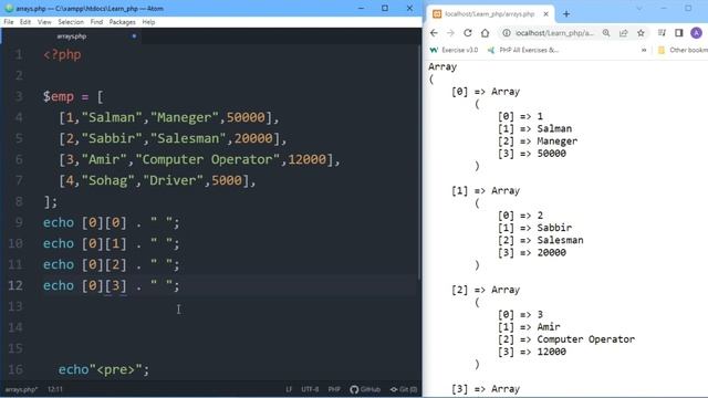 PHP Multidimensional Array Tutorial in Bangla смотреть онлайн