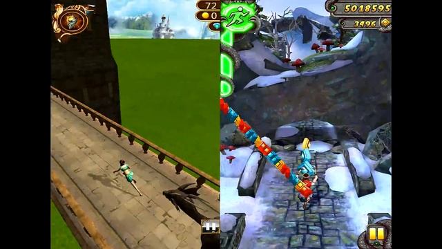 Temple Run 2 Frozen Shadows VS Temple Run Castle Android iPad iOS Gameplay HD #1 смотреть онлайн