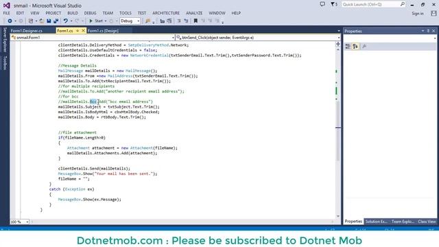 How to Send Email From C# Application смотреть онлайн