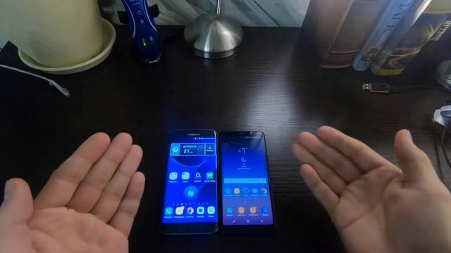 Samsung Galaxy A8 2018 vs Samsung Galaxy S7 Edge смотреть онлайн
