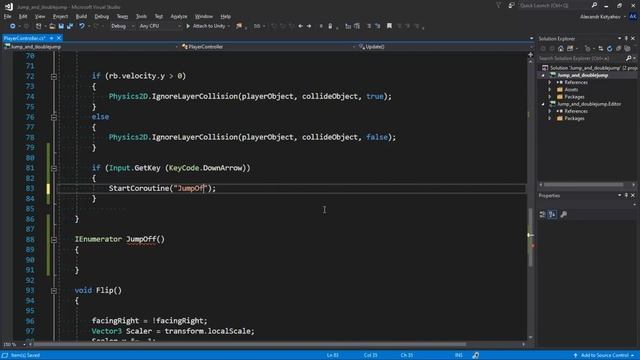 Прыжок с платформы / Jump off platform - Unity легко смотреть онлайн