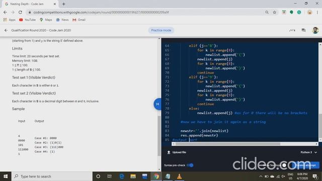 GOOGLE CODE JAM 2020 | NESTING DEPTH смотреть онлайн