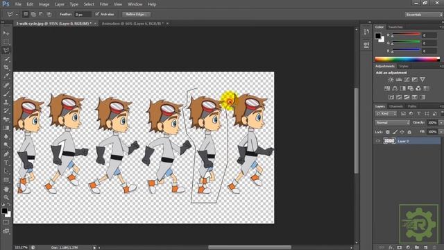 Make a gif Animation by Adobe Photoshop CS6 смотреть онлайн