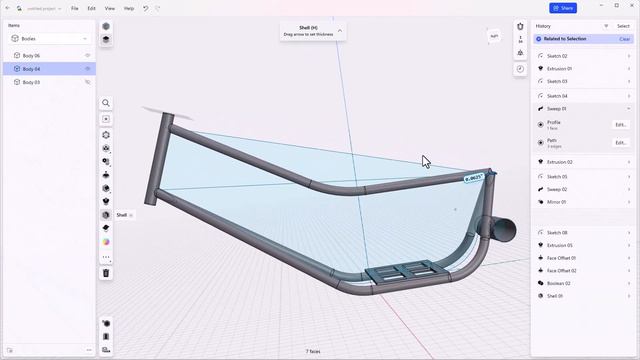 Troubleshooting Geometric Errors: Motorcycle Frame Design, part 5 | Shapr3D Basics смотреть онлайн