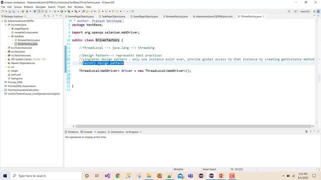 Selenium Framework - Advanced-08. Create threadsafe driver -Part2 ( DriverFactory Using ThreadLocal смотреть онлайн