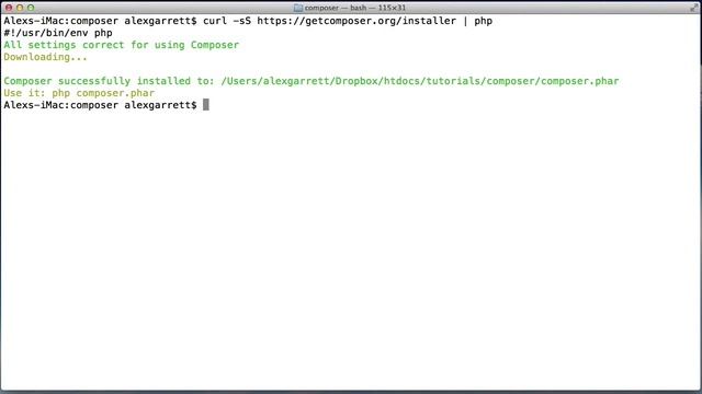 Installing Composer смотреть онлайн