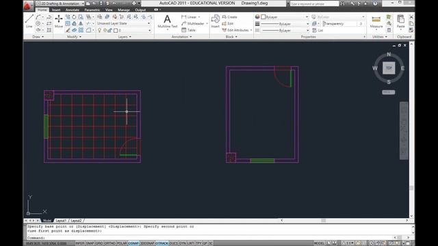 AutoCAD 2011 | Copy Rotate Mirror смотреть онлайн