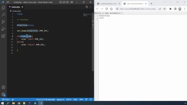 PHP 8: Valori Booleani смотреть онлайн