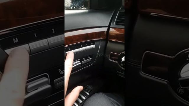 Настройка памяти сидений и руля в Mercedes S класс смотреть онлайн