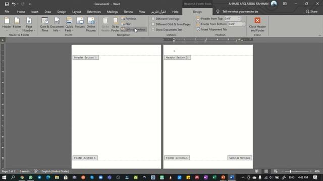 CARA EDIT HEADER DAN FOOTER YANG BERBEZA BAGI SETIAP MUKA SURAT DI MICROSOFT WORD смотреть онлайн