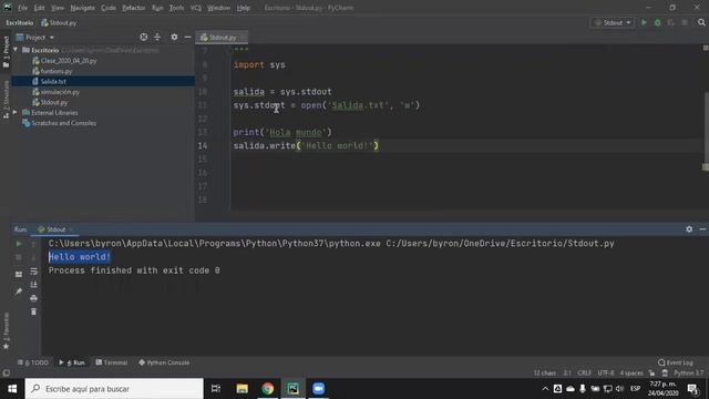 Salida Estándar - stdout - Python. смотреть онлайн