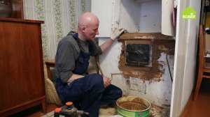 РЕМОНТ ПЕЧИ. Как штукатурить печь. Как отремонтировать печь перед побелкой. Как заделать щели в печи