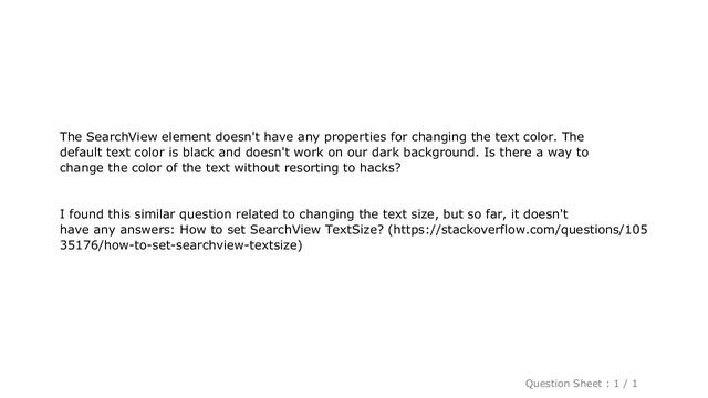 Android : Is it possible to change the textcolor on an Android SearchView? смотреть онлайн