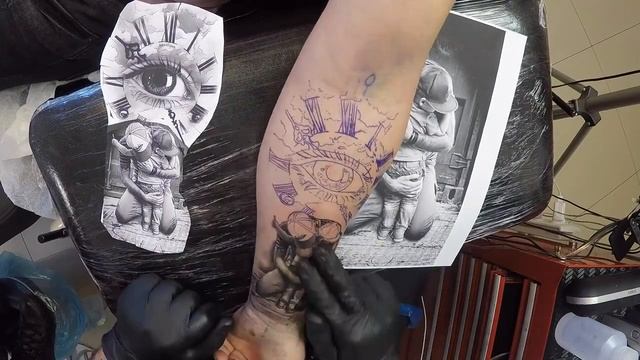 father and son tattoo time lapse смотреть онлайн