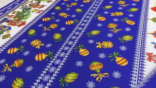 Рогожка "Рождественская сказка" цв.васильковый, ш.1.5м, хлопок-100%, 160гр/м.кв АРТ 19449 смотреть онлайн